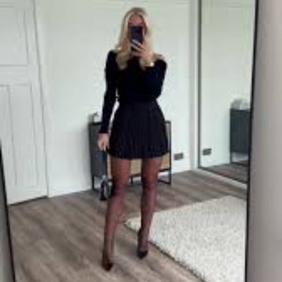 Zara Pants - Zara Asymmetrical Black Skirt Size S